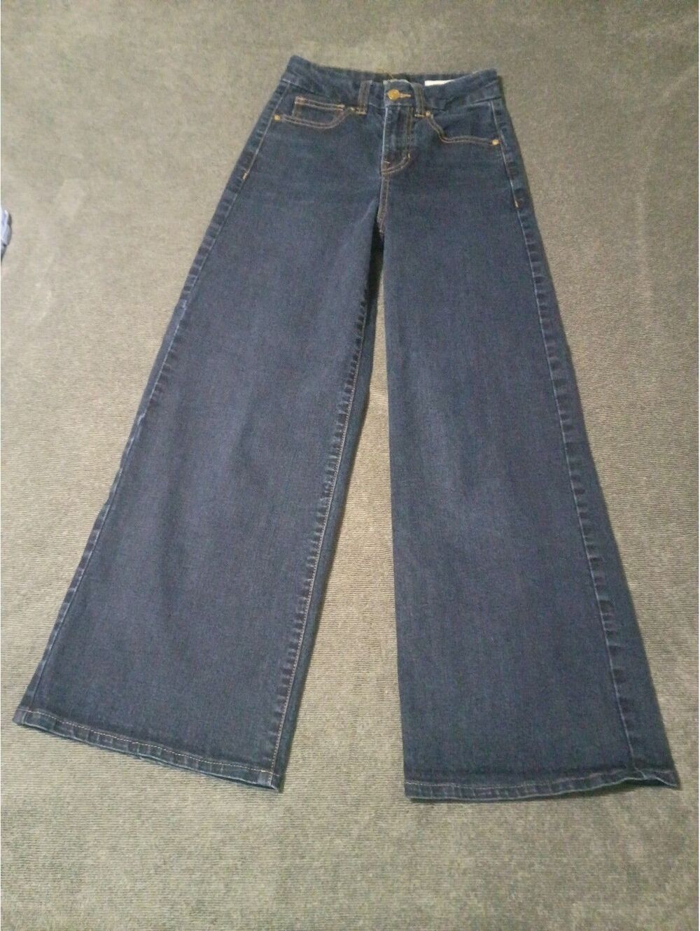 BCBGeneration Women's Wide Leg Trouser Jeans Size 1/25 Dark Blue Denim